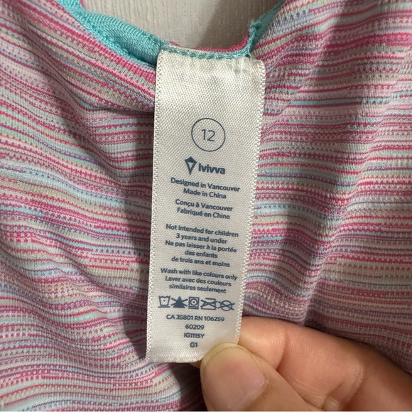 Ivivva Pink Summer Tank Top Size 12 - Picture 3 of 7